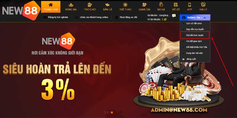 Rút tiền New88 và những điều kiện mà bạn cần nắm
